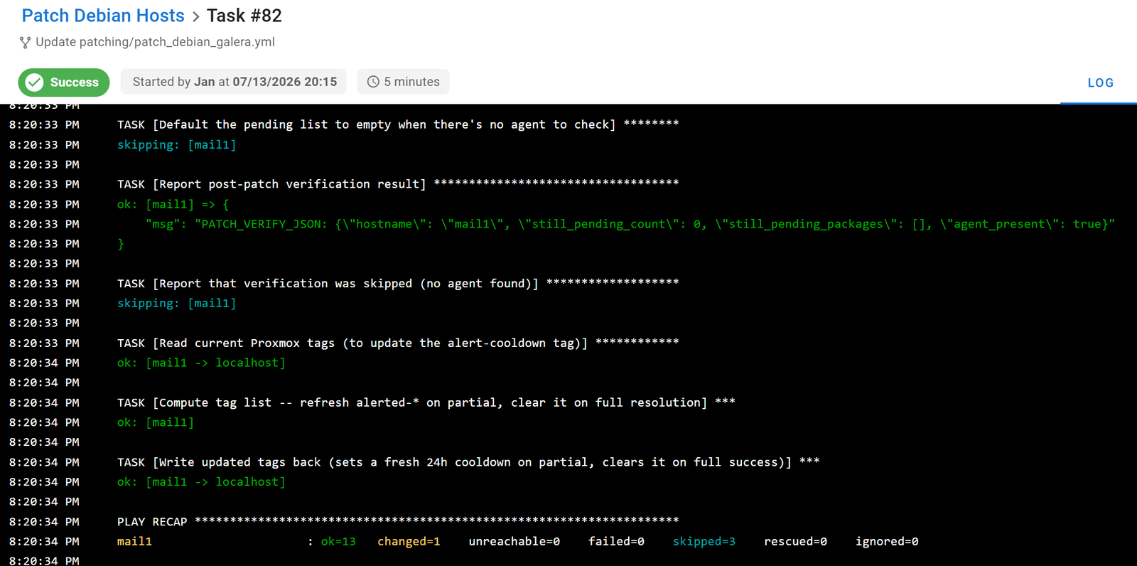 13 step 7 run run auto patching