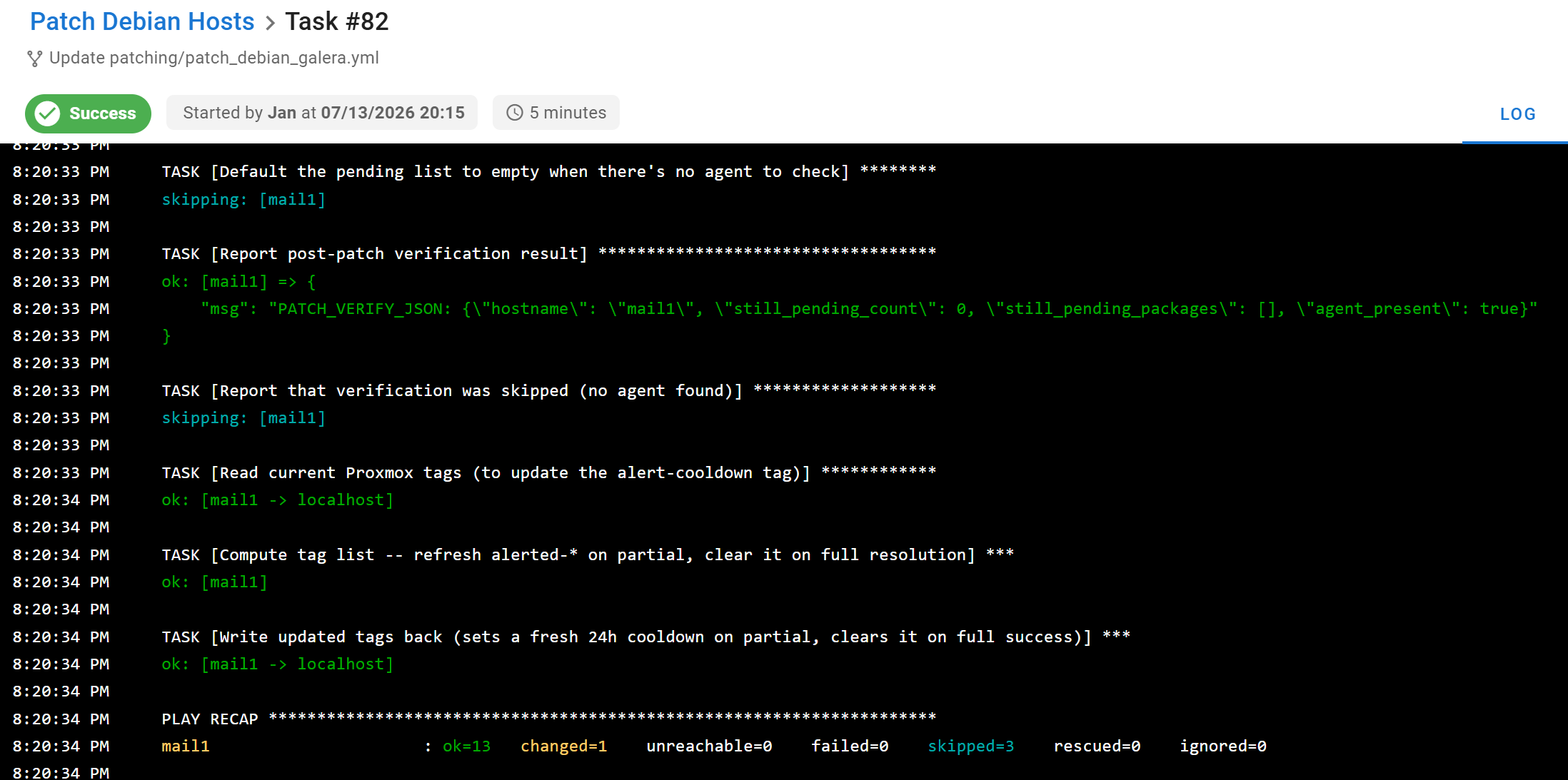 13 step 7 run run auto patching