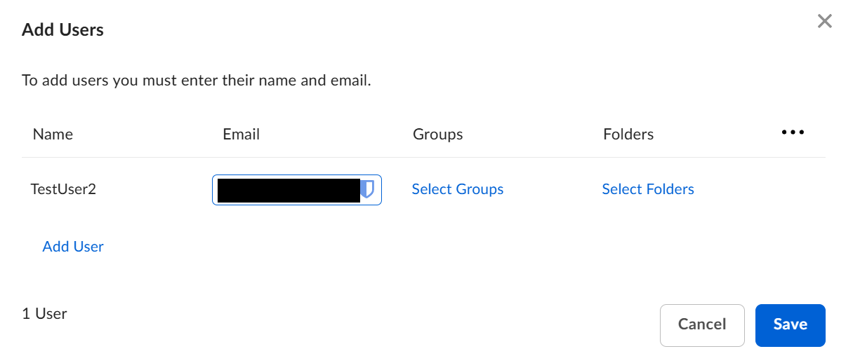 Add a Box test user