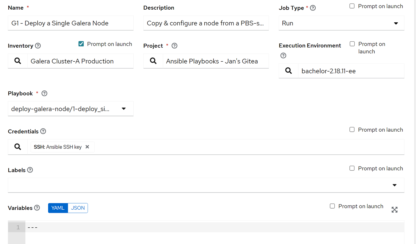 2 create the galera config to