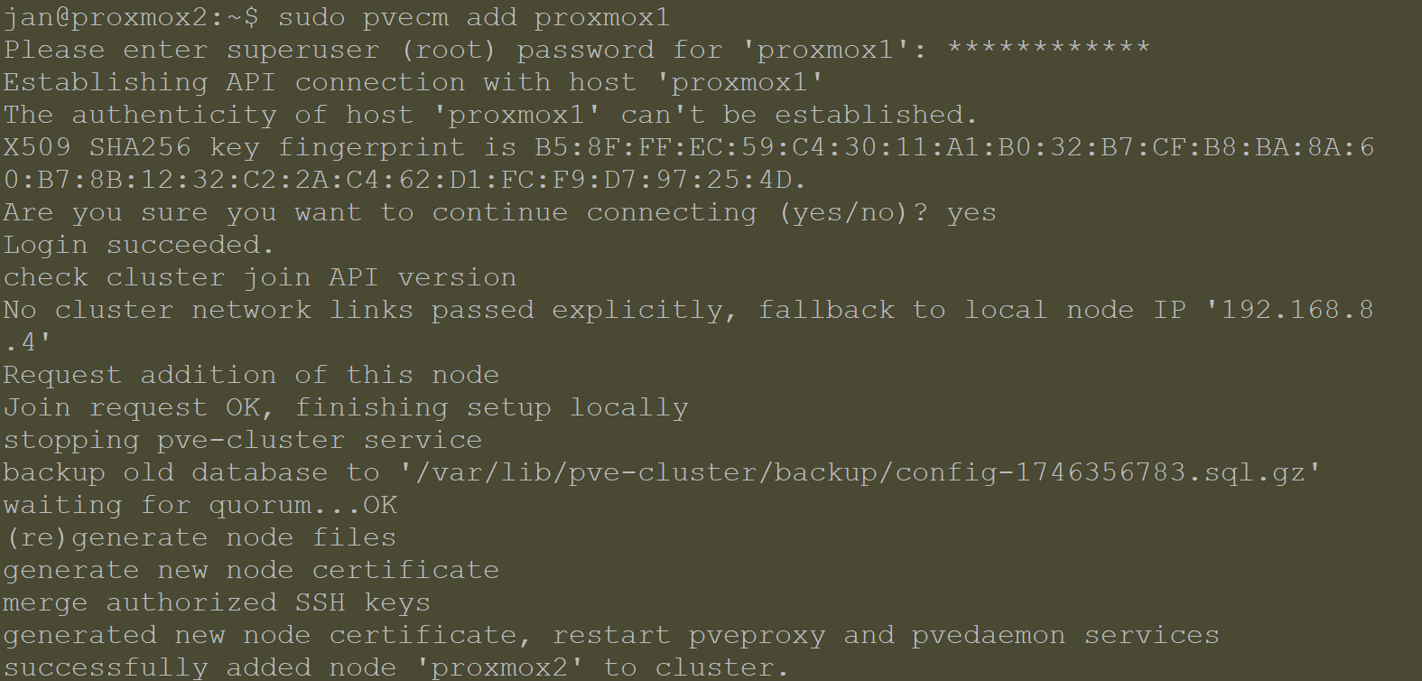 3 how to join two proxmox nodes