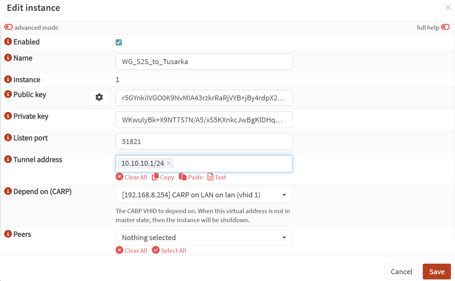 1 wireguard set up