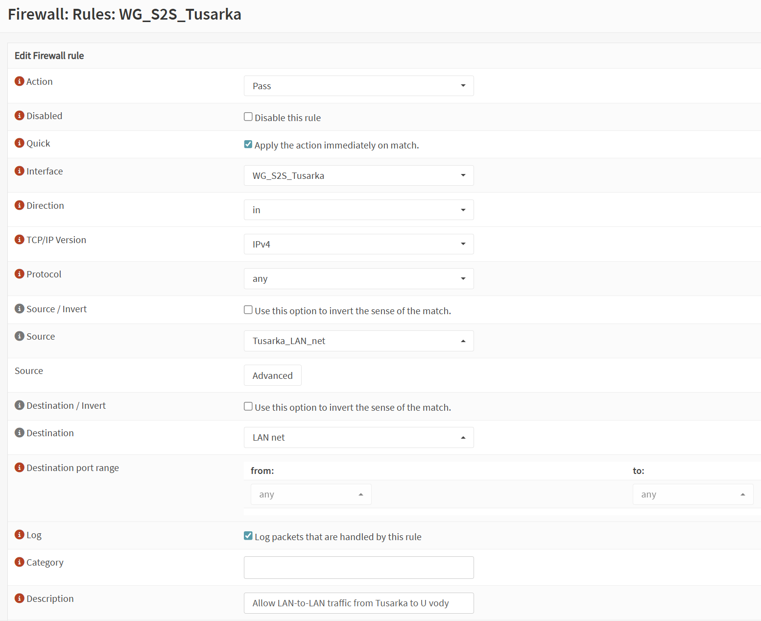 10 firewall rules on opnsense