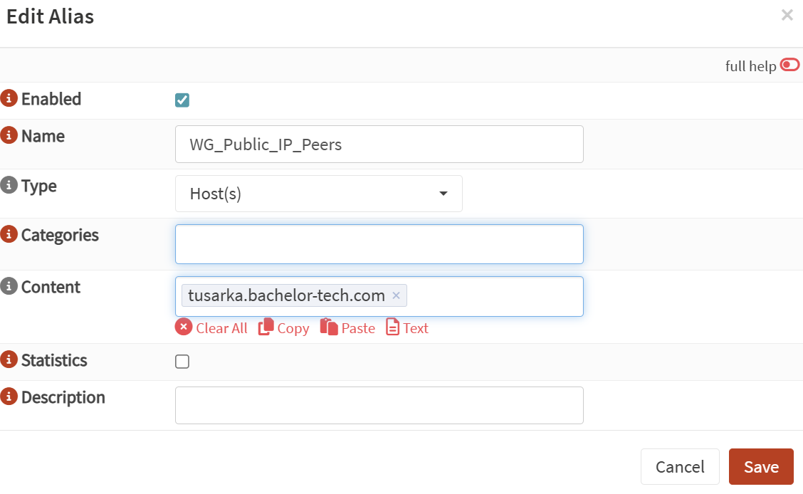 7 firewall rules on opnsense