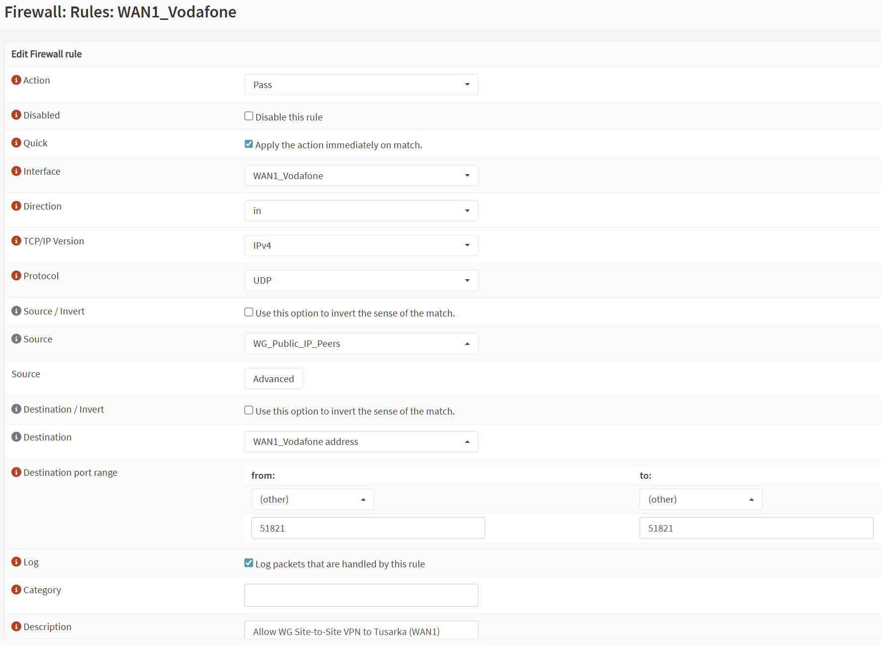 9 firewall rules on opnsense