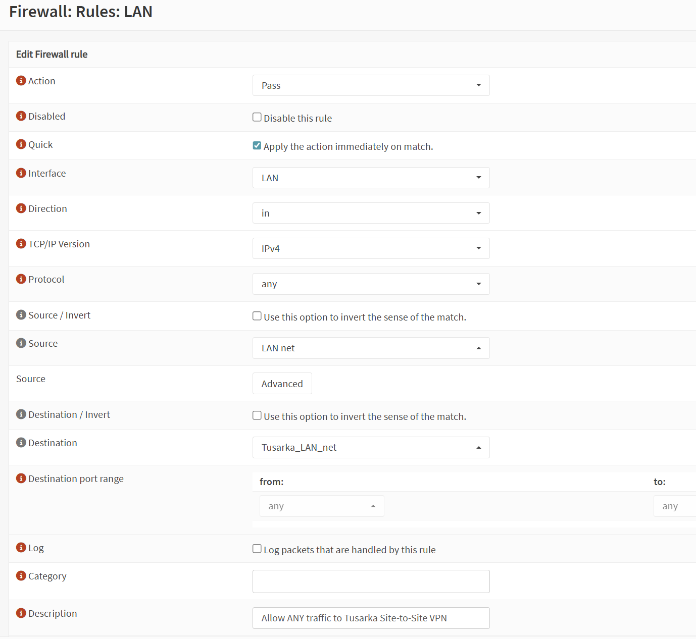 11 firewall rules on opnsense