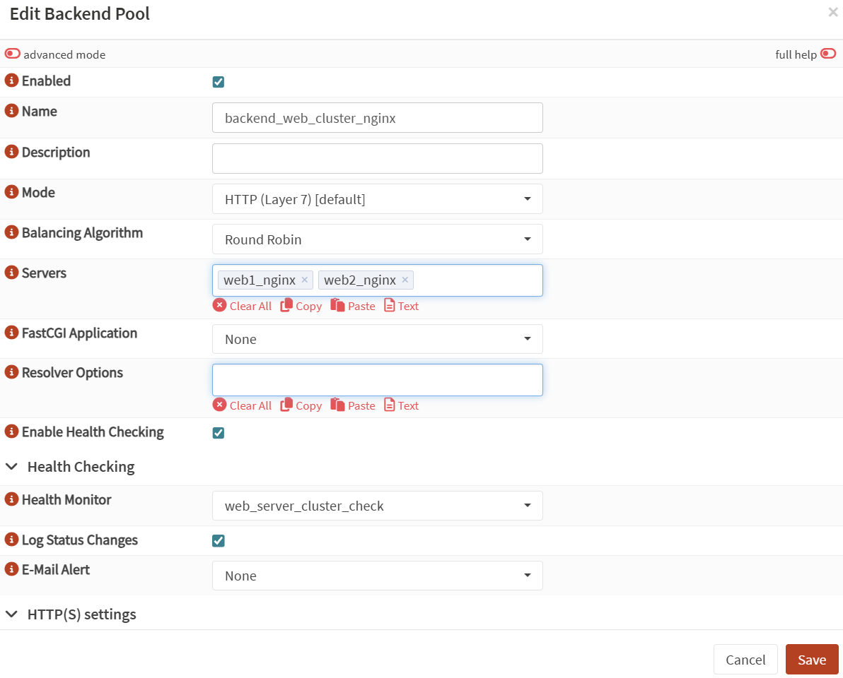 5 update your back end pool