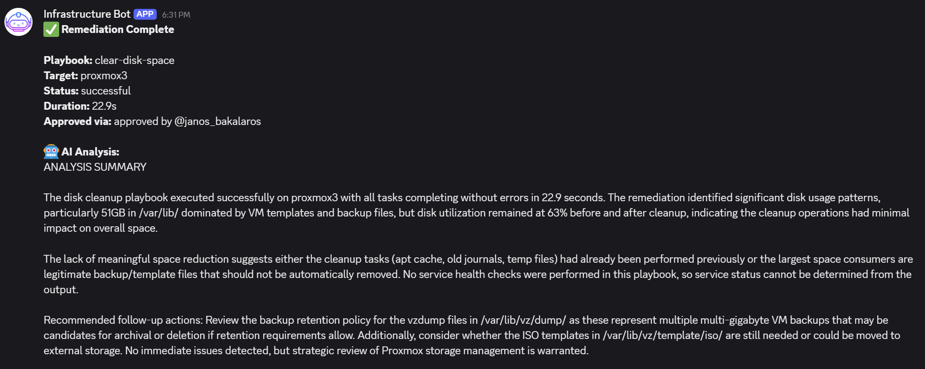 34 test 3 low disk space on