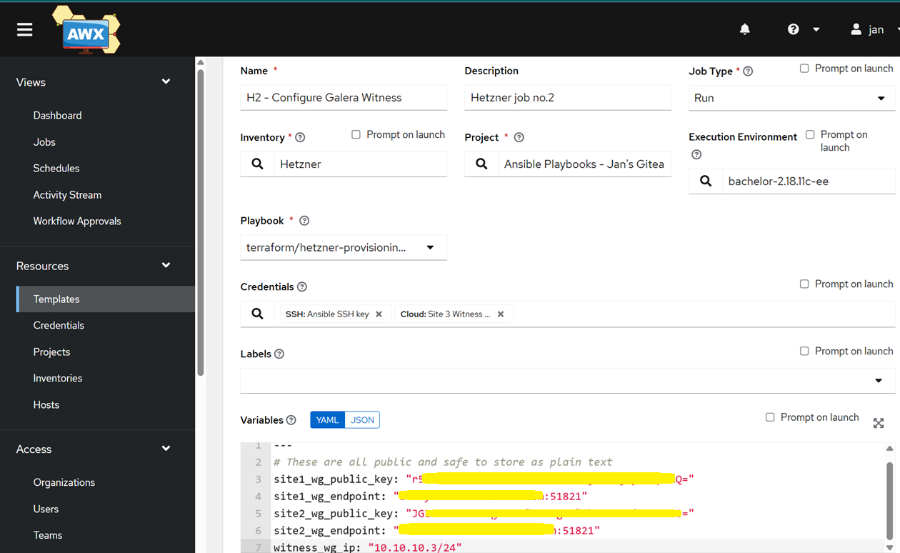 13 create a new job template in