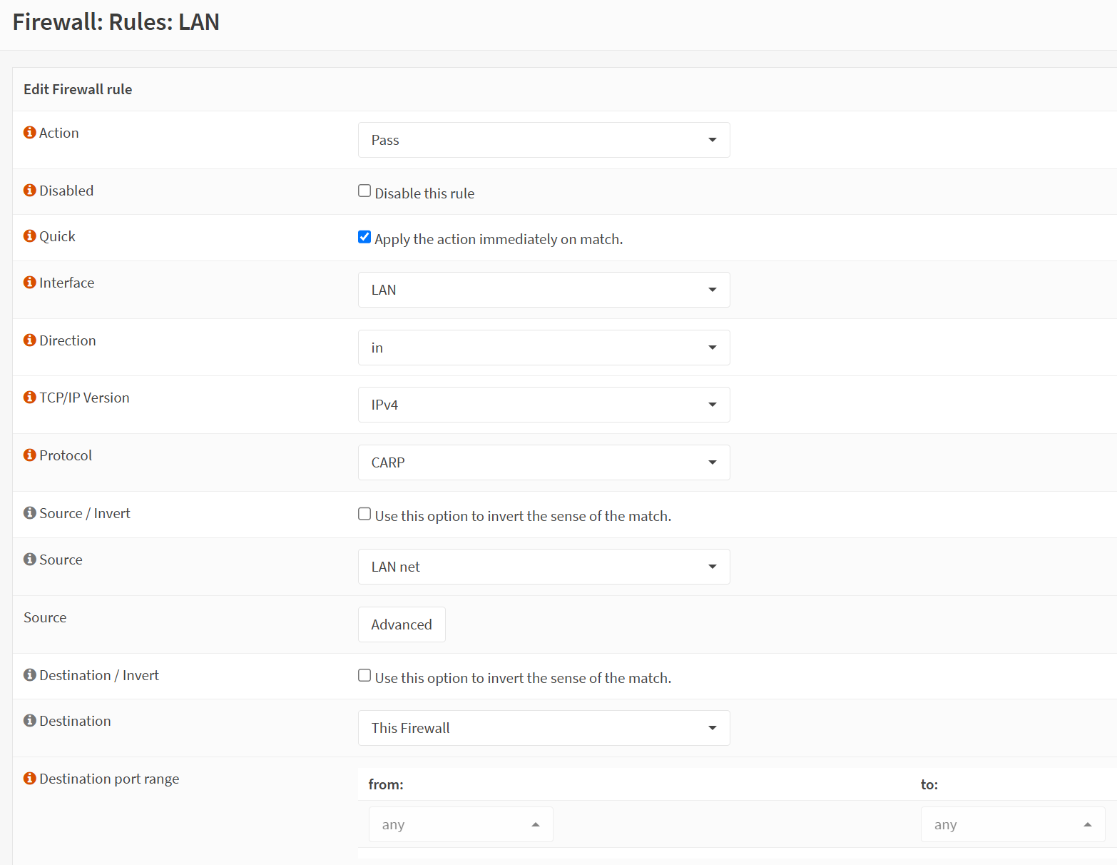 18 configure carp on lan wan
