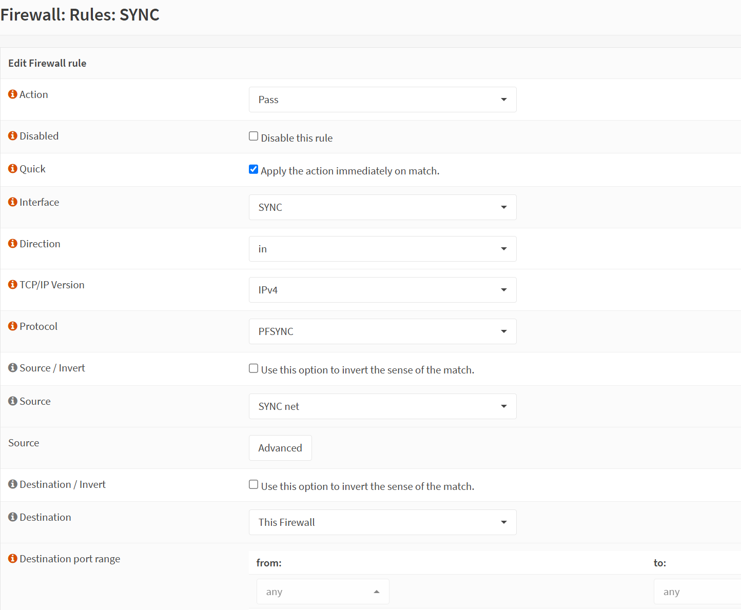 7 configure the sync interface