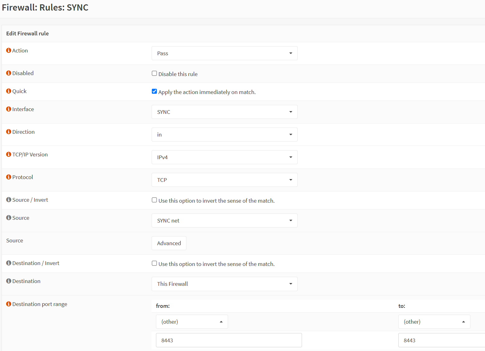 8 configure the sync interface