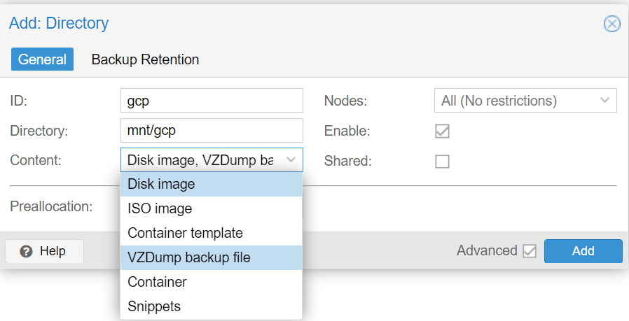 11 mount storage on proxmox set