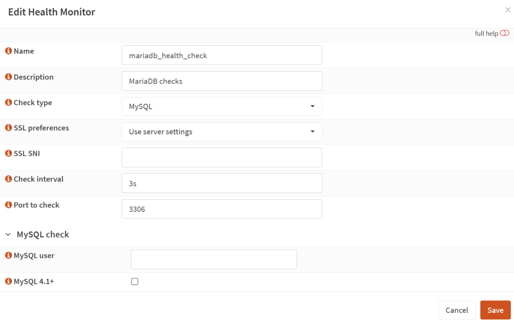 Set up a health check for your cluster