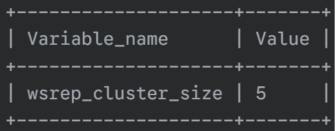 Galera cluster size after adding Raspberry Pi as an Arbitrator