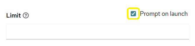 Ensure that you tick the box to Prompt on launch for your individual jobs to not accidentally apply the template to your whole fleet!