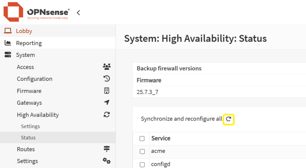 If you operate OPNSense in HA, don't forget to run a sync from Master to your Backup(s) to ensure config consistency.