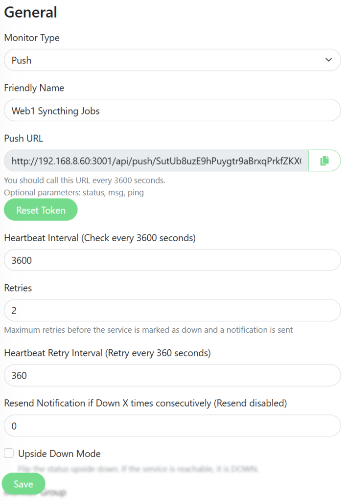 Screenshot from UptimeKuma's new monitor window.